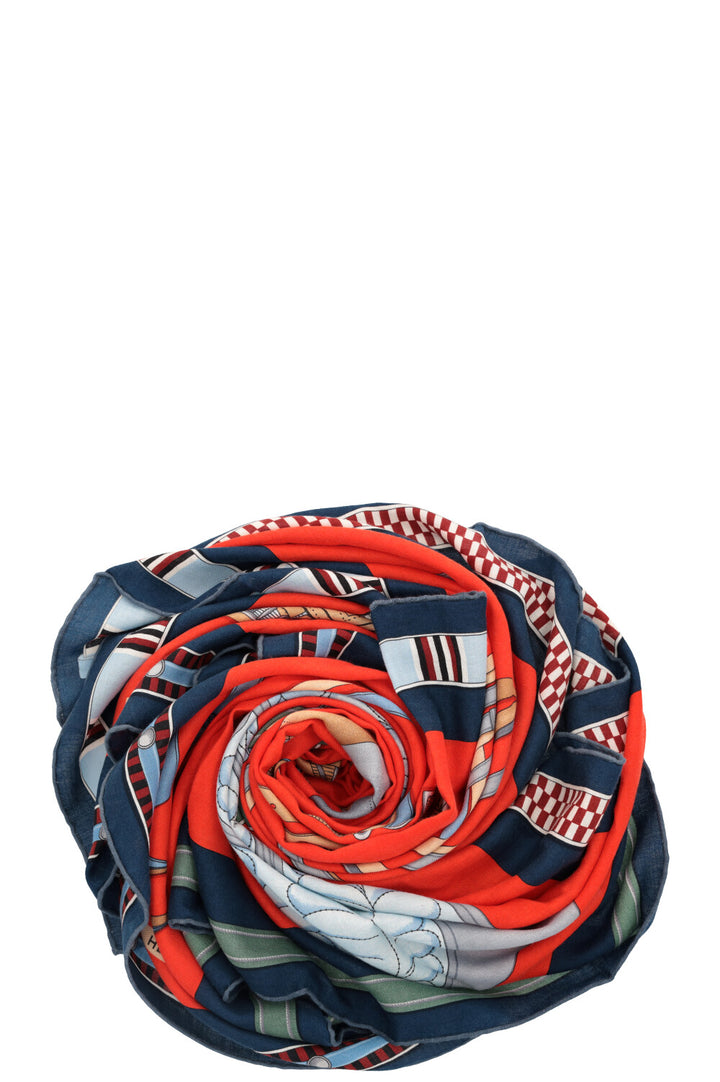HERMÈS Lettres Équestres Scarf 140 Cashmere