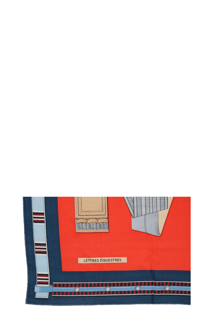 HERMÈS Lettres Équestres Scarf 140 Cashmere