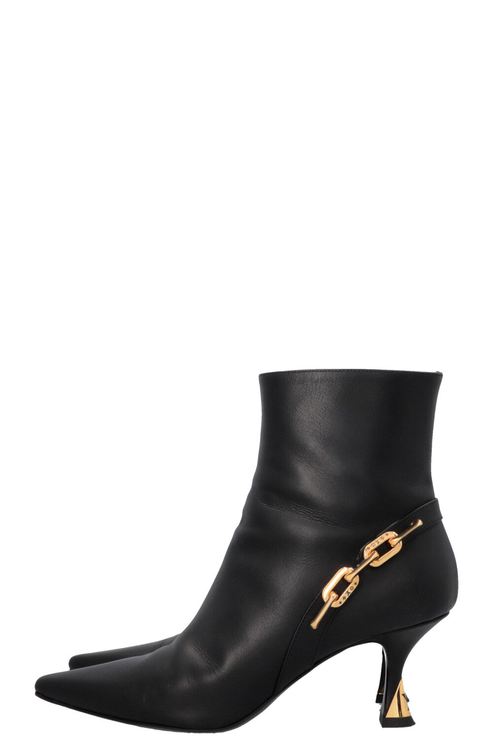 Bottines à chaîne pailletée LOUIS VUITTON noires