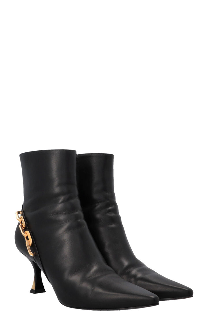 Bottines à chaîne pailletée LOUIS VUITTON noires