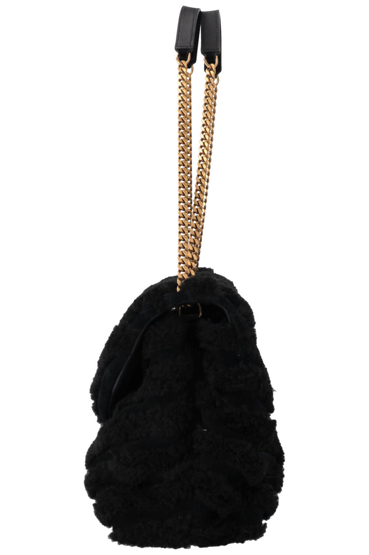 SAINT LAURENT Shearling Loulou Medium Black