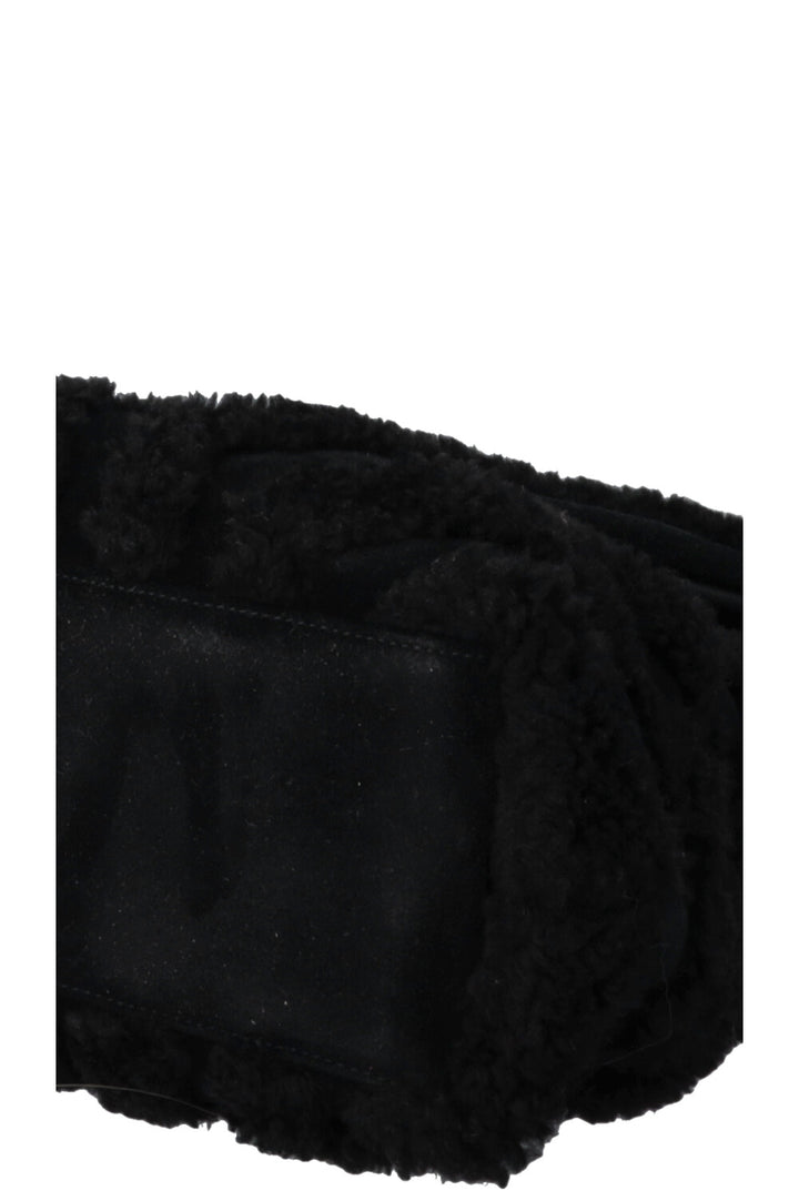 SAINT LAURENT Shearling Loulou Medium Black