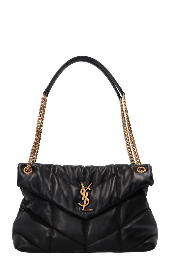 SAINT LAURENT Loulou Puffer Medium Bag Black