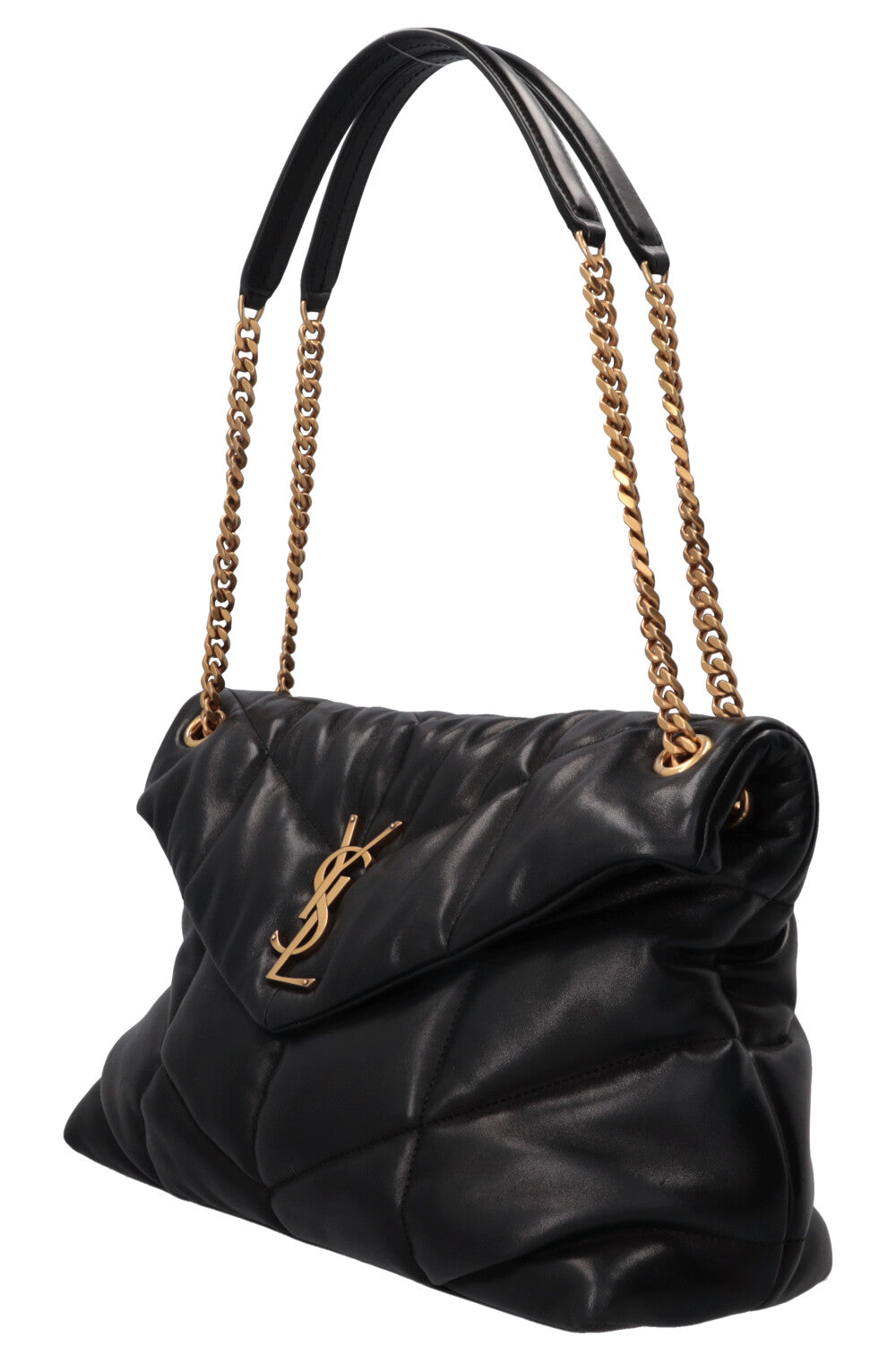 SAINT LAURENT Loulou Puffer Medium Bag Black