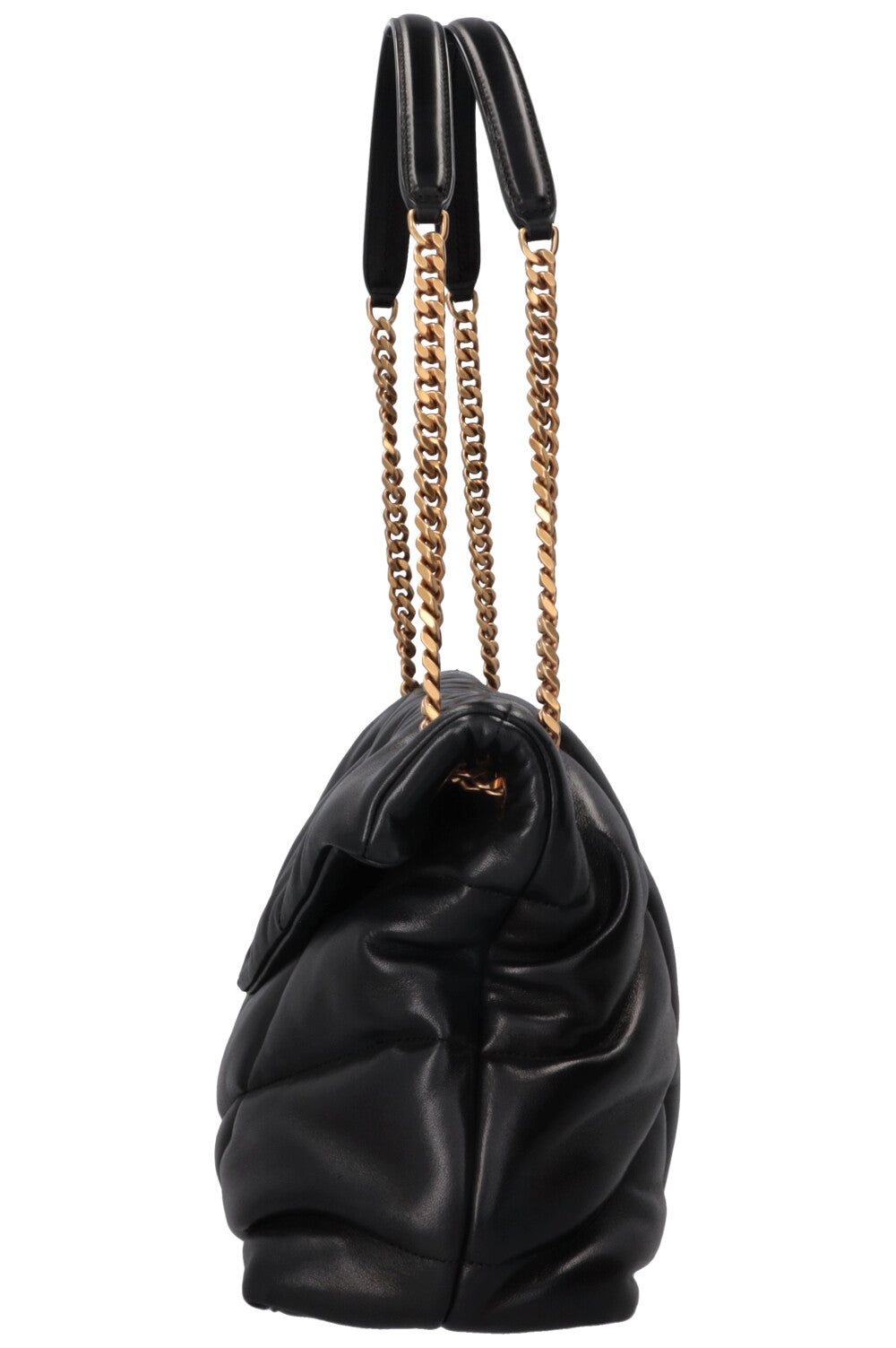 SAINT LAURENT Loulou Puffer Medium Bag Black