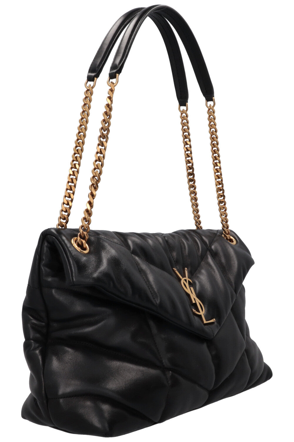 SAINT LAURENT Loulou Puffer Medium Bag Black