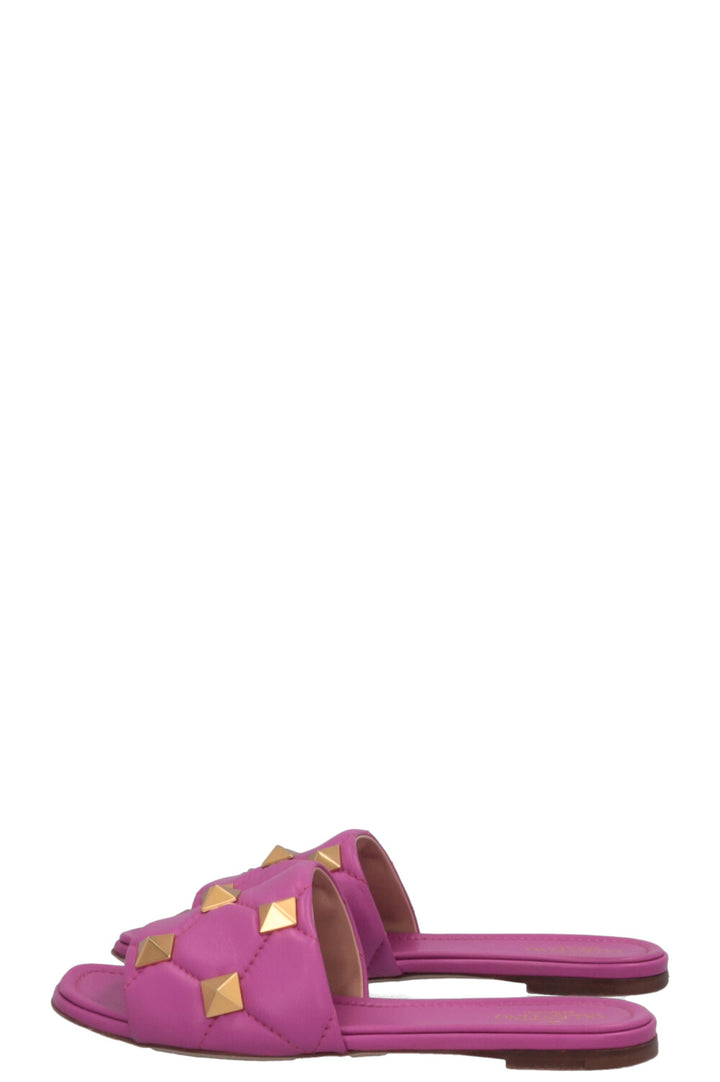 VALENTINO Roman Stud Slides Pink