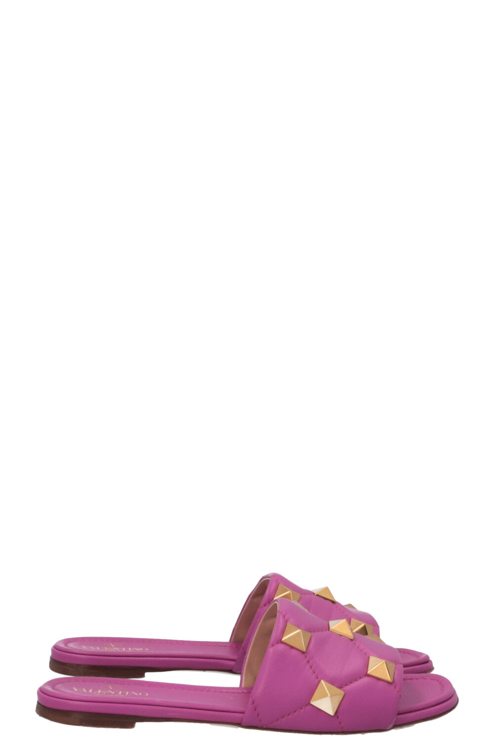 VALENTINO Roman Stud Slides Pink