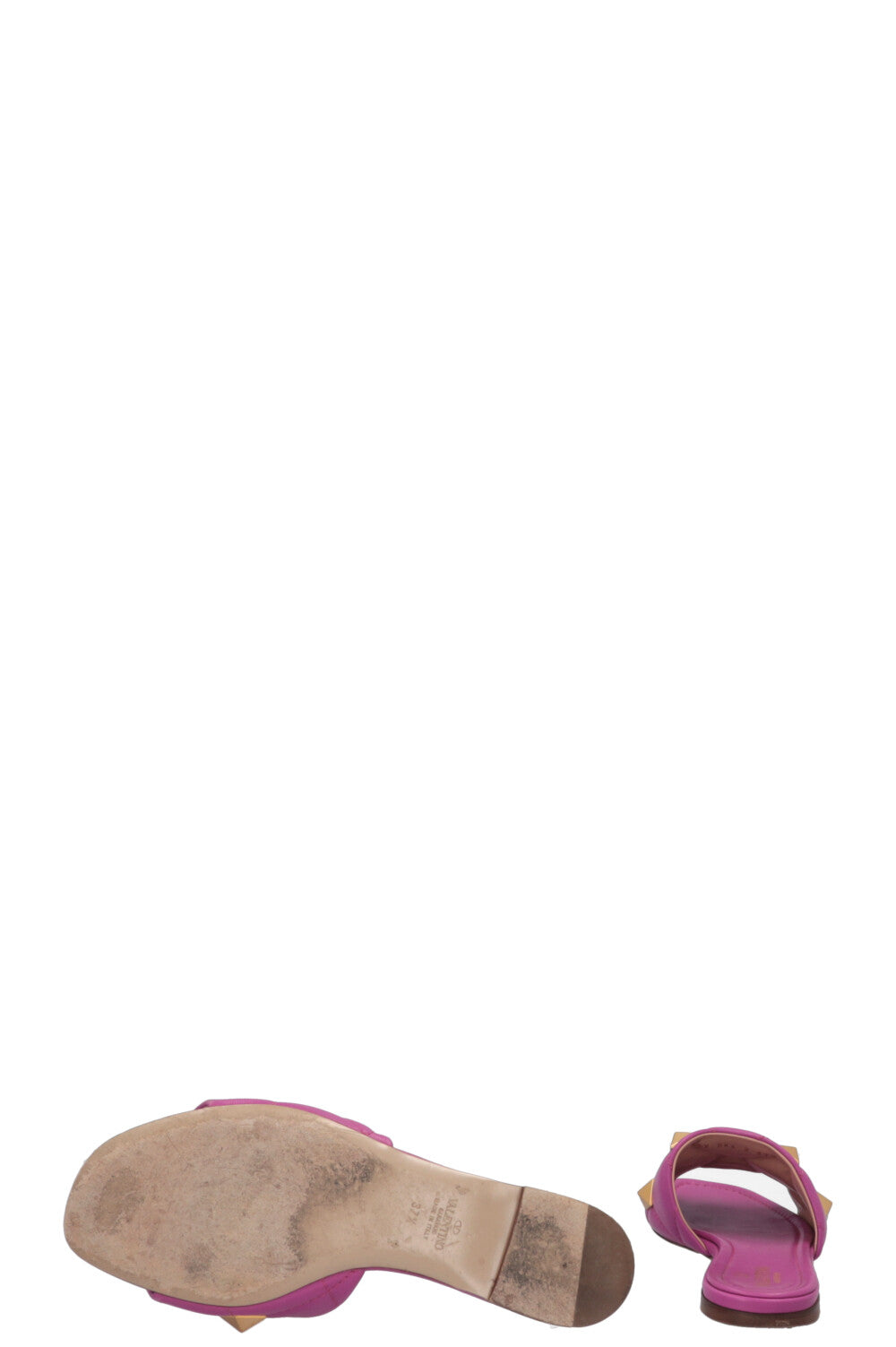 VALENTINO Roman Stud Slides Pink