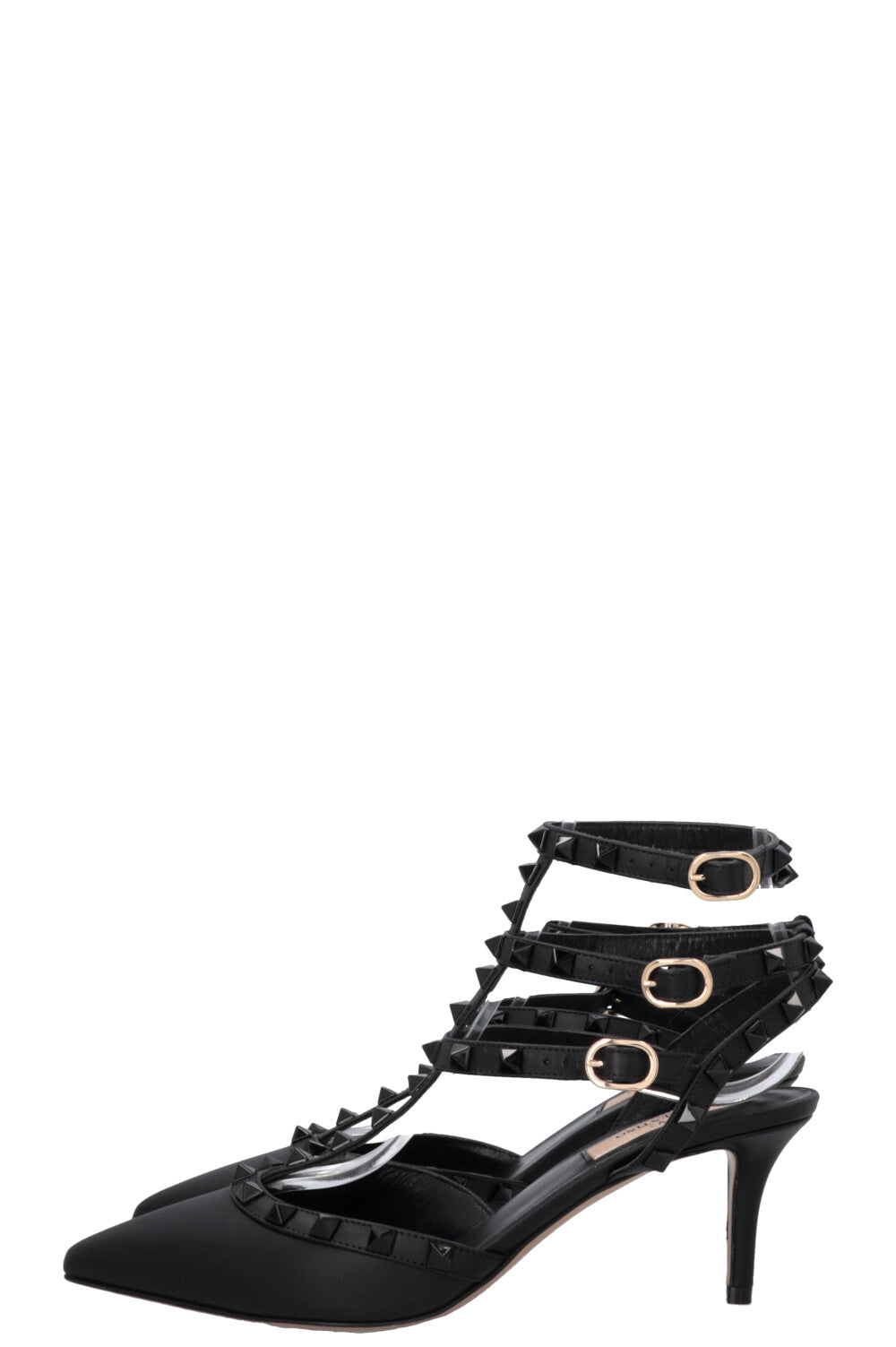 VALENTINO All Black Rockstud Heels