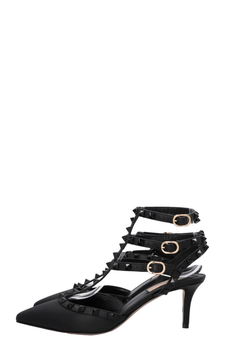 VALENTINO All Black Rockstud Heels