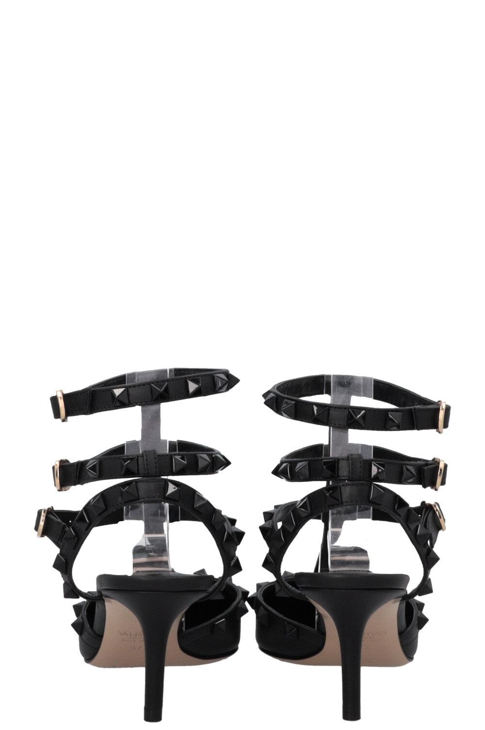 VALENTINO All Black Rockstud Heels