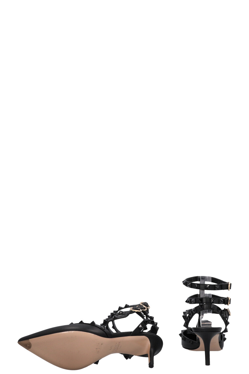 VALENTINO All Black Rockstud Heels