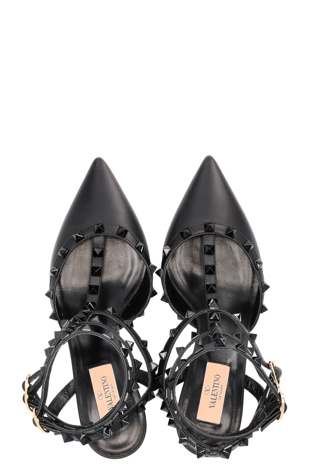 VALENTINO All Black Rockstud Heels