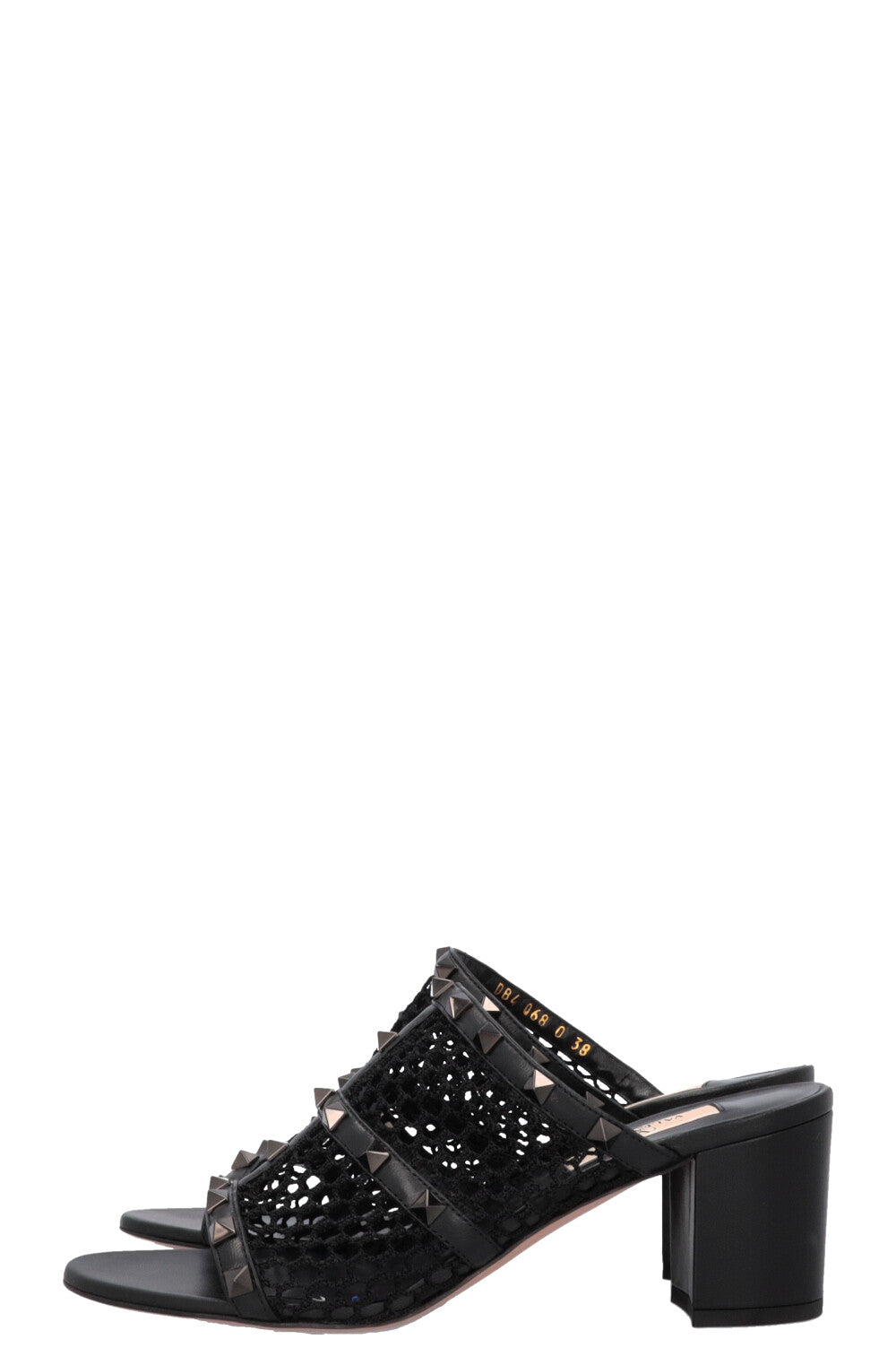 VALENTINO Mesh Rockstud Mules Black