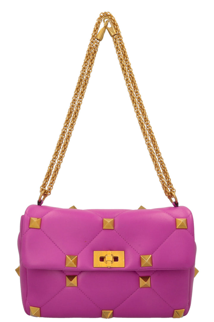 VALENTINO Roman Stud Top Handle Bag Pink