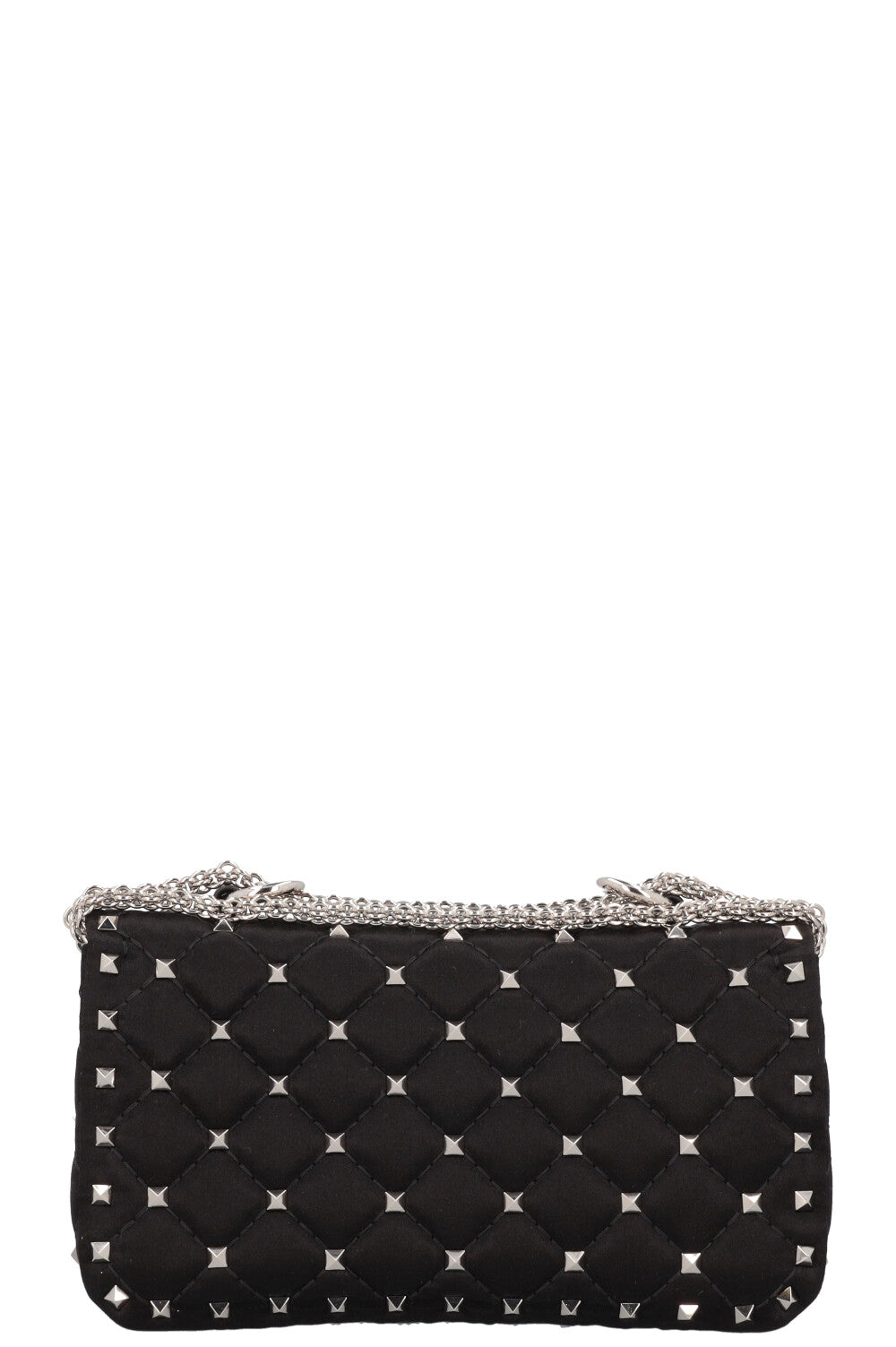 VALENTINO Petit sac Rockstud Spike Cristaux de soie Noir
