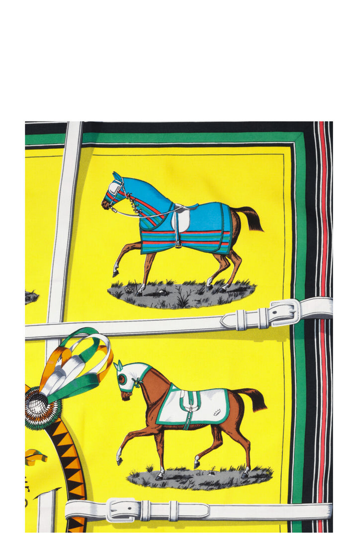 HERMÈS Couvertures Et Tenues De Jour Carré 90 Soie Jaune