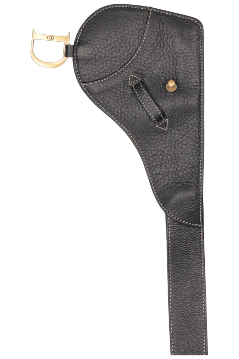 CHRISTIAN DIOR Saddle Belt Black