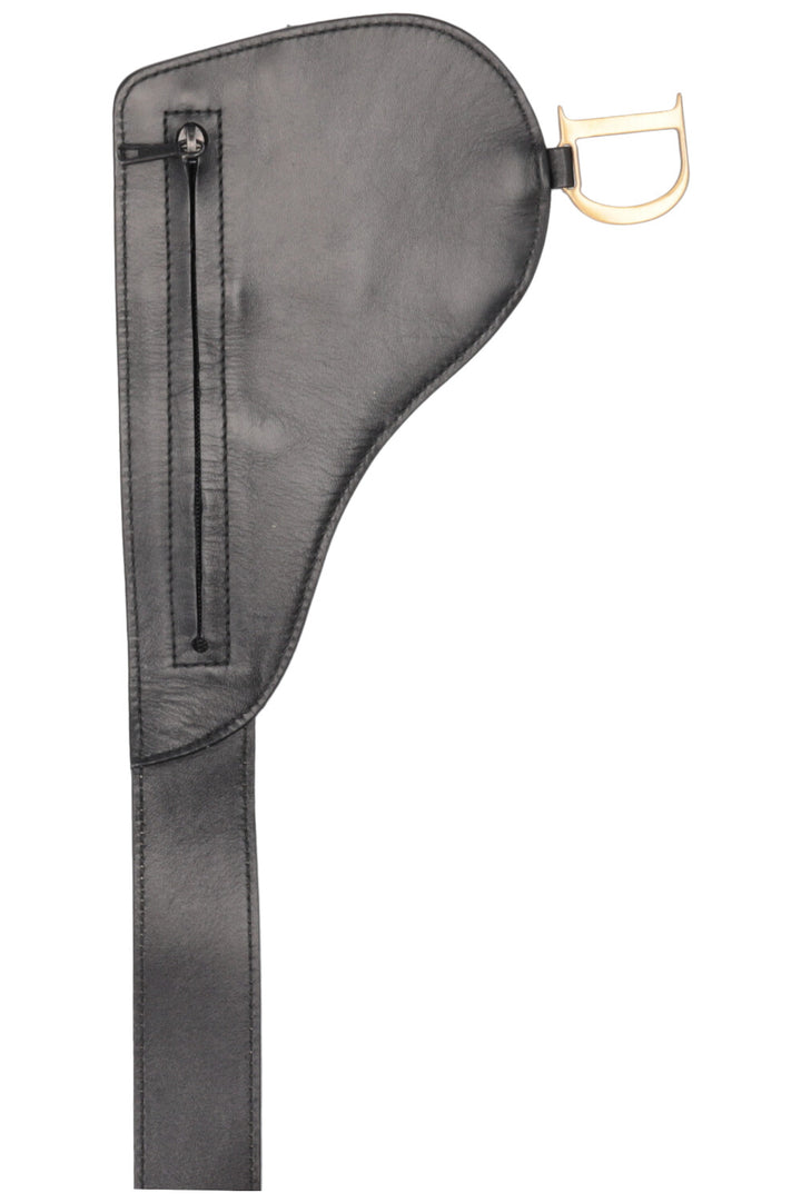 CHRISTIAN DIOR Saddle Belt Black