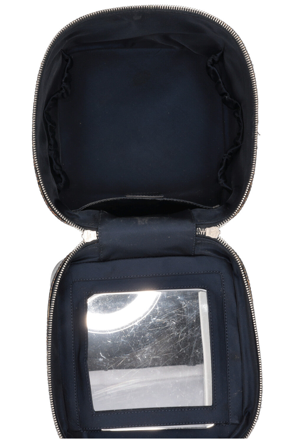 CHRISTIAN DIOR Beauty Case Patent Brown