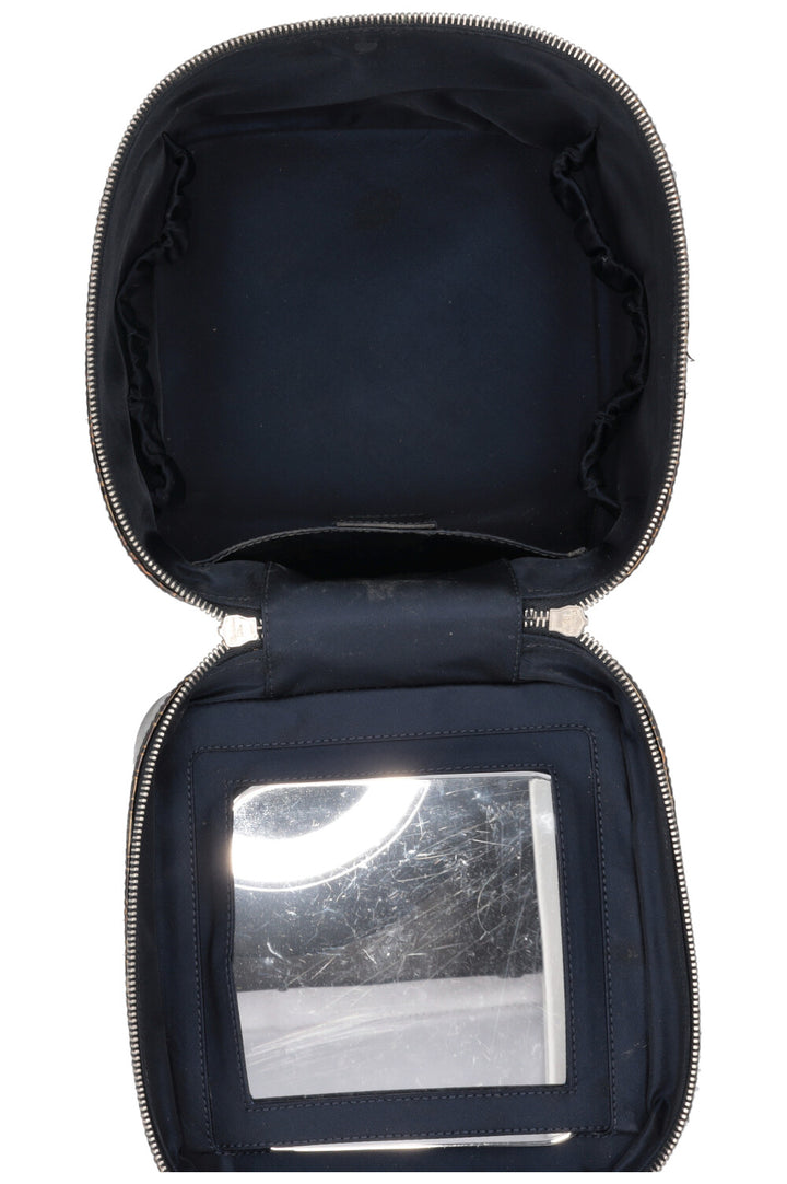 CHRISTIAN DIOR Beauty Case Patent Brown