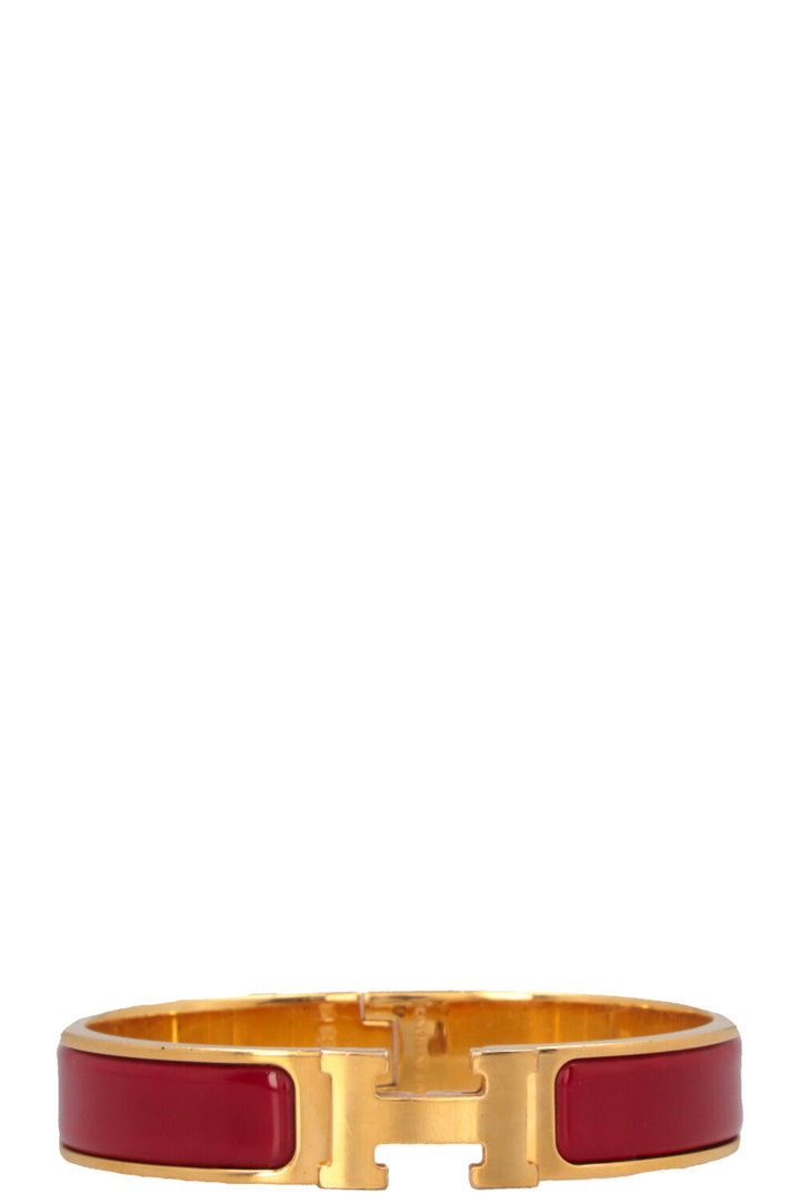 HERMÈS Clic H Bracelet Red Gold