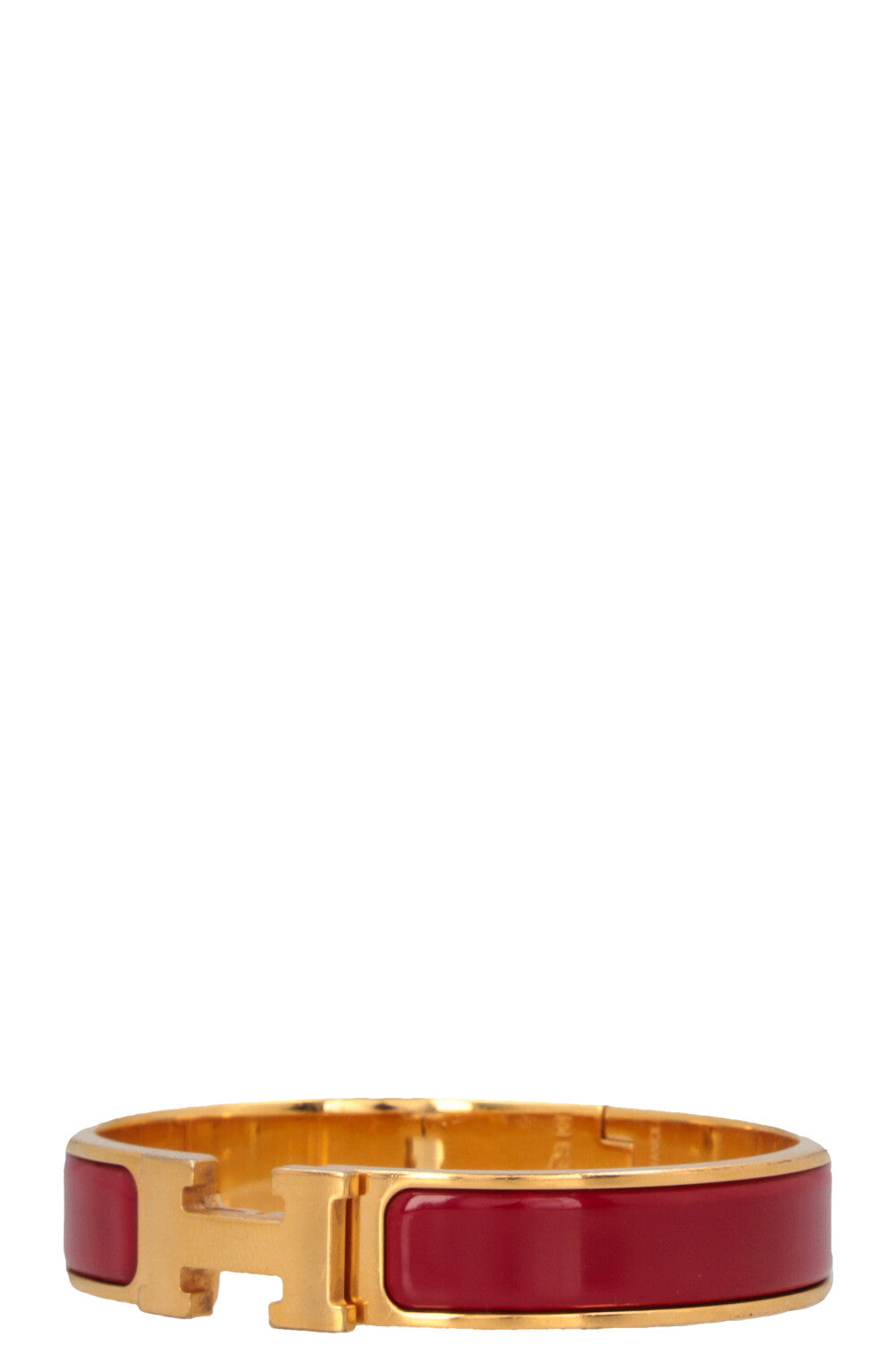 HERMÈS Clic H Bracelet Red Gold