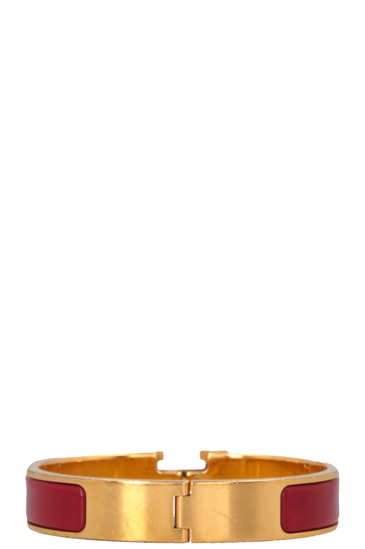 HERMÈS Clic H Bracelet Red Gold