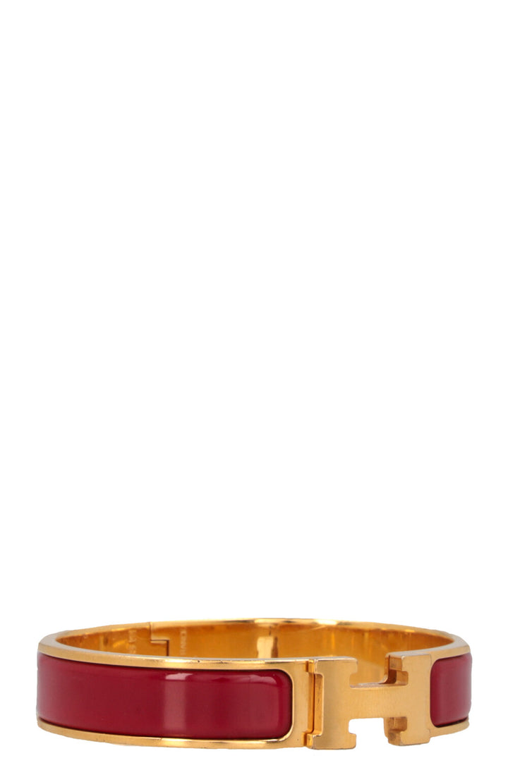HERMÈS Clic H Bracelet Red Gold