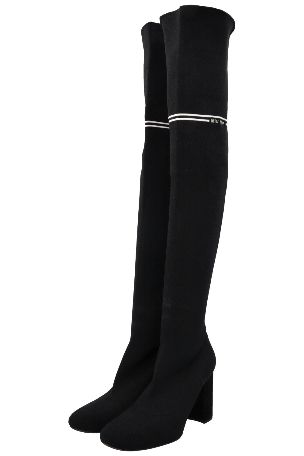 MIU MIU Overknee Boots Black