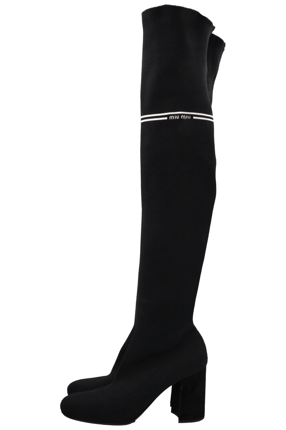MIU MIU Overknee Boots Black