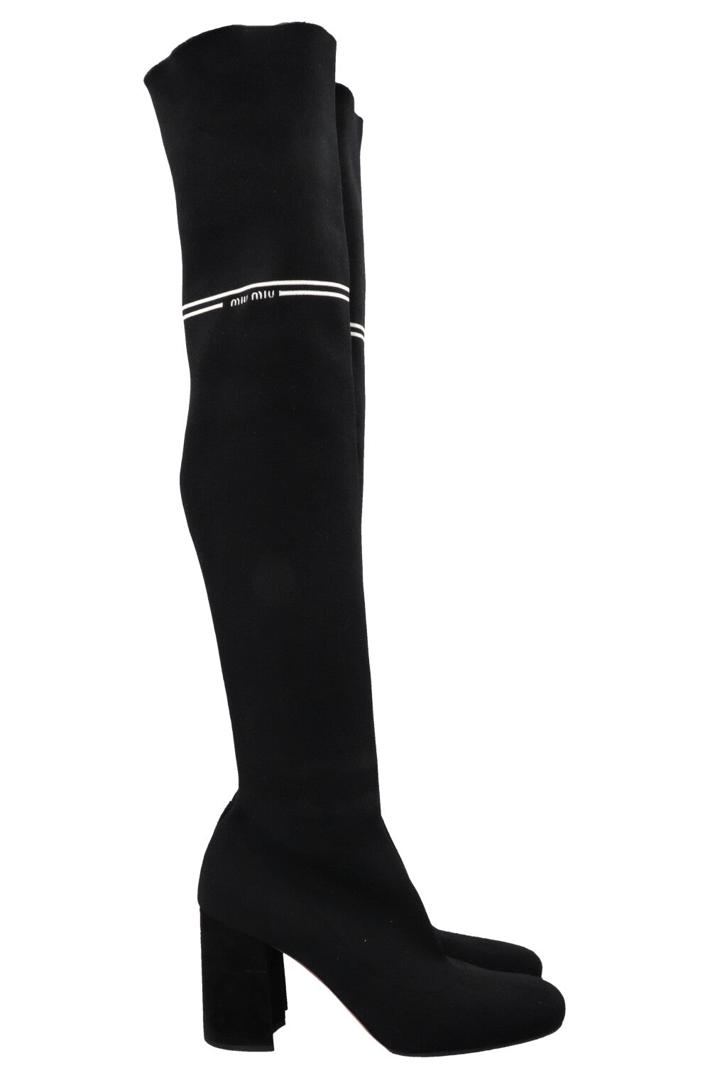 MIU MIU Overknee Boots Black