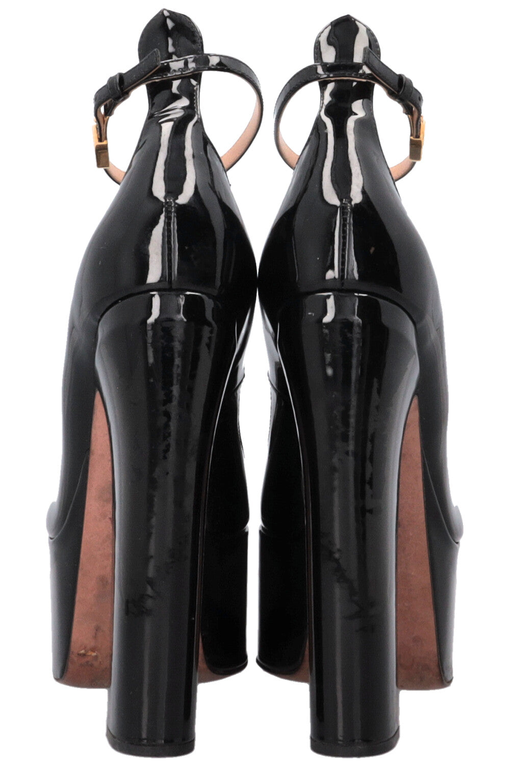 VALENTINO Tan Go Heels Patent Black