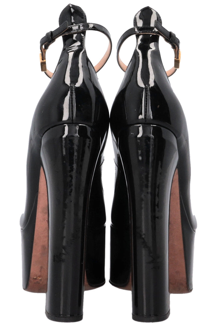 VALENTINO Tan Go Heels Patent Black