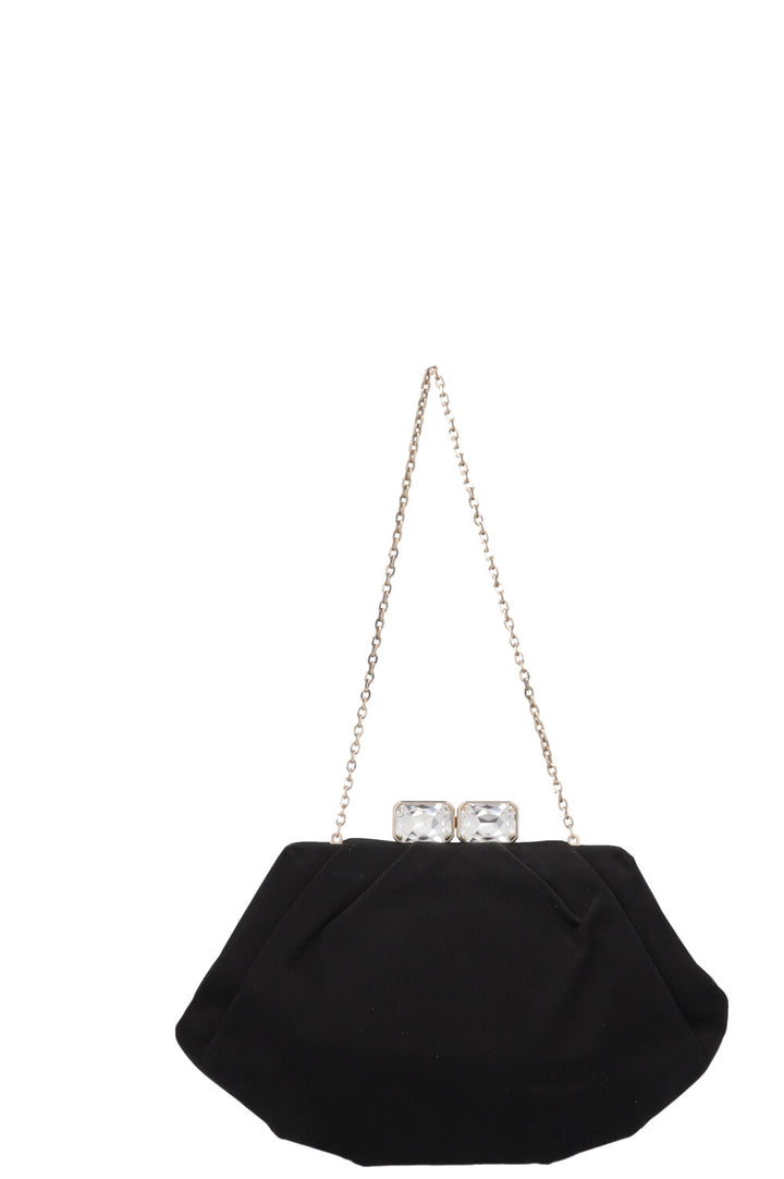 VALENTINO Evening Clutch Satin Black