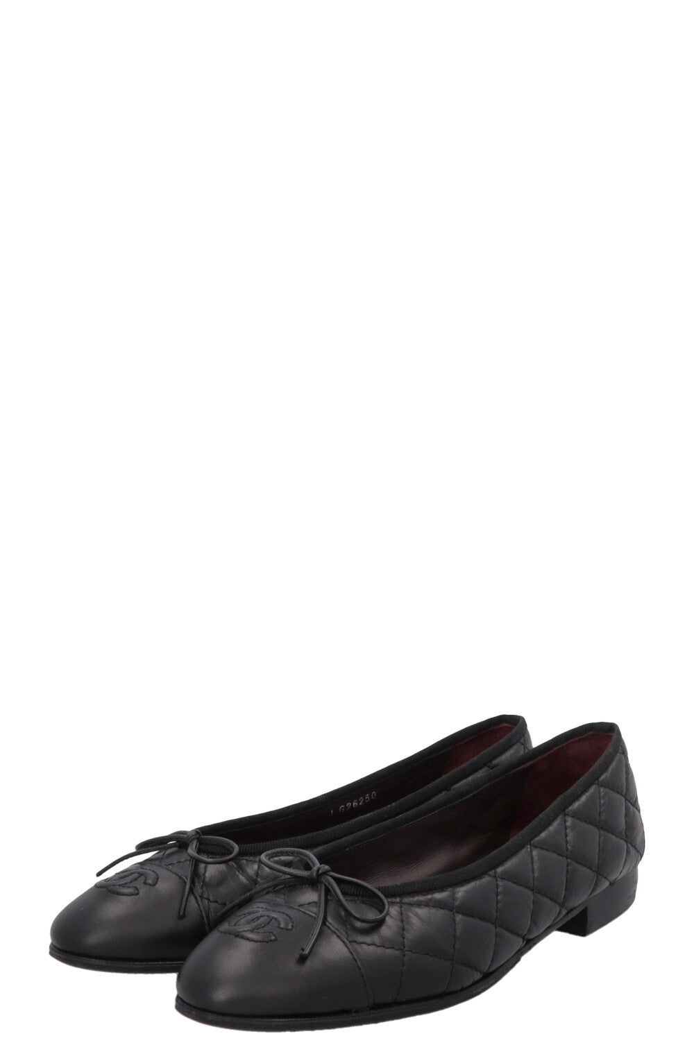 CHANEL Quilted CC Ballet Flats Black