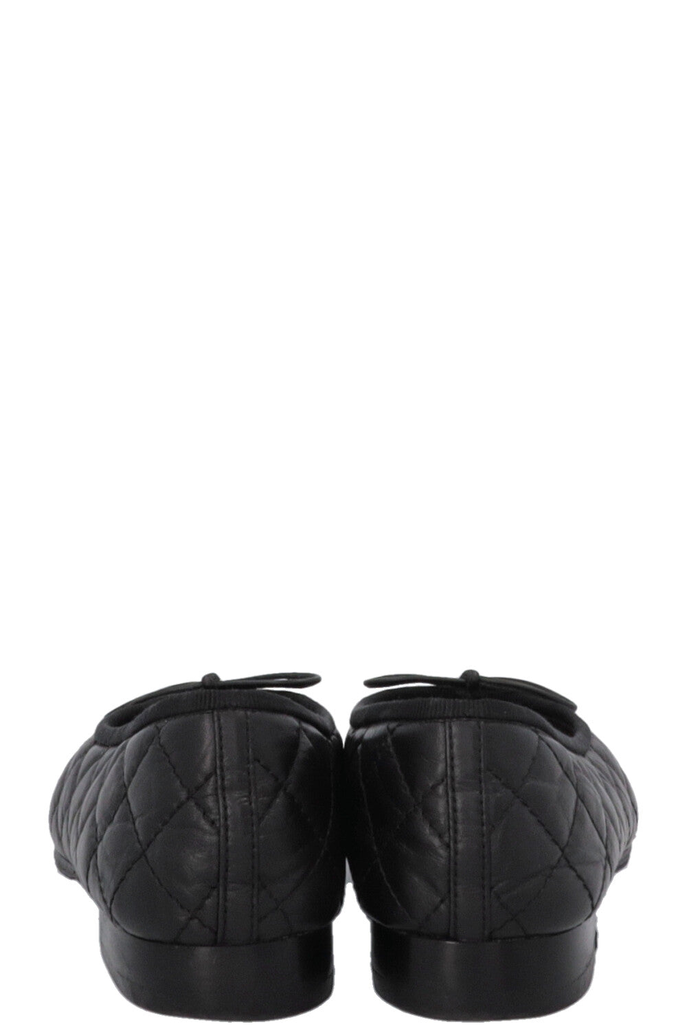CHANEL Quilted CC Ballet Flats Black