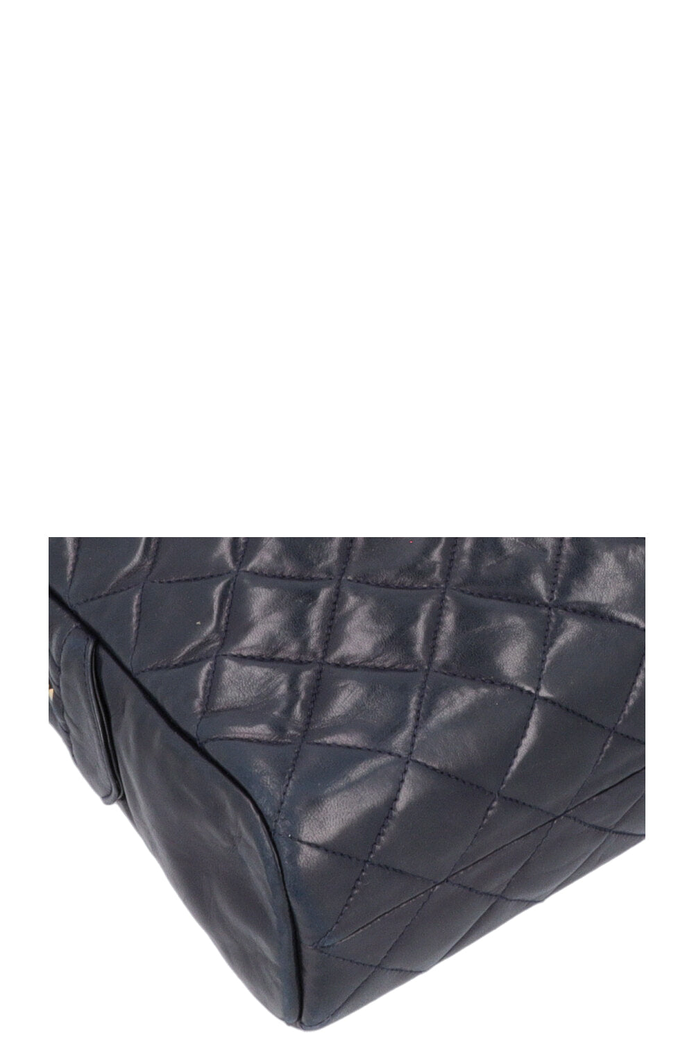 CHANEL Quilted Messenger Bag Blue