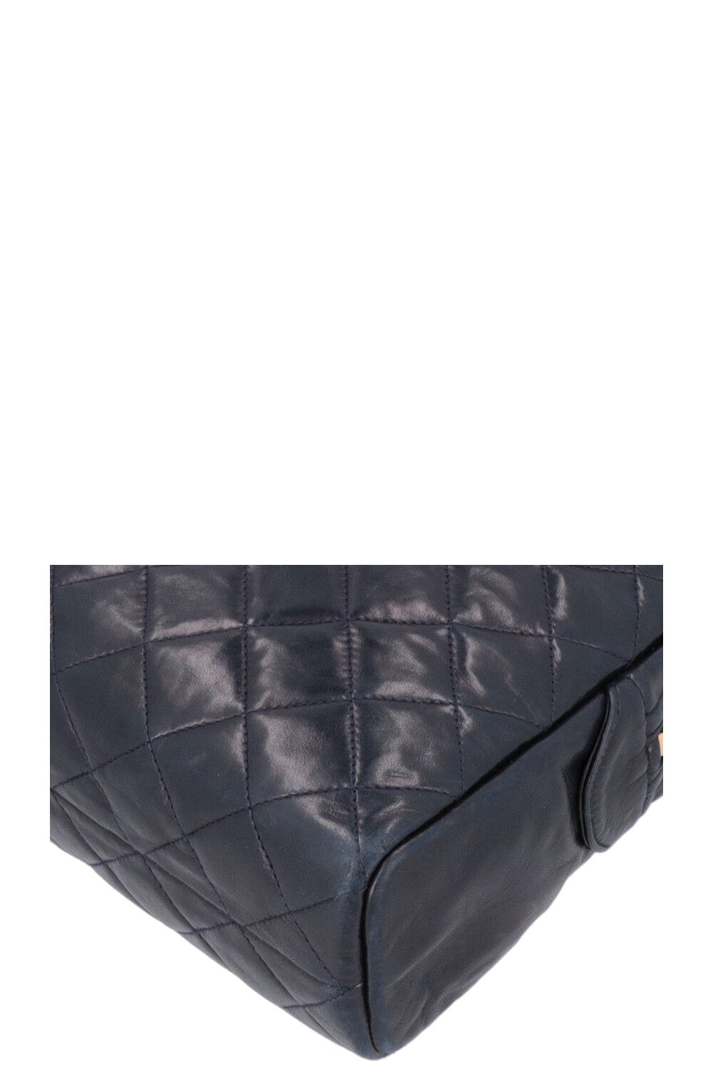 CHANEL Quilted Messenger Bag Blue