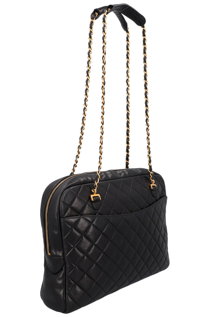 CHANEL Large Quilted Bag Black