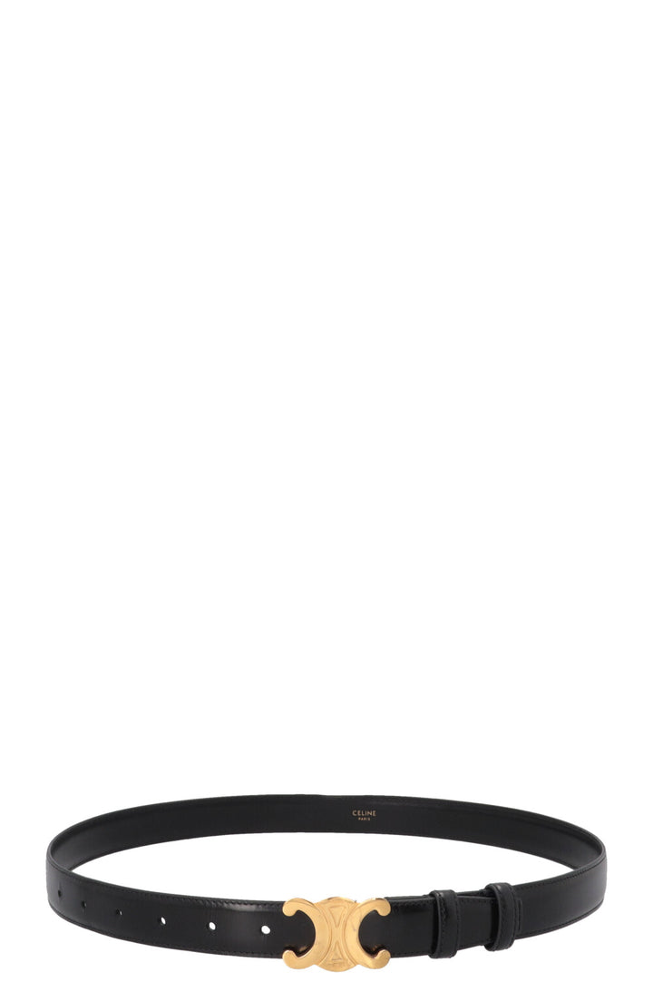 CELINE Triomphe Medium Belt Leather Black
