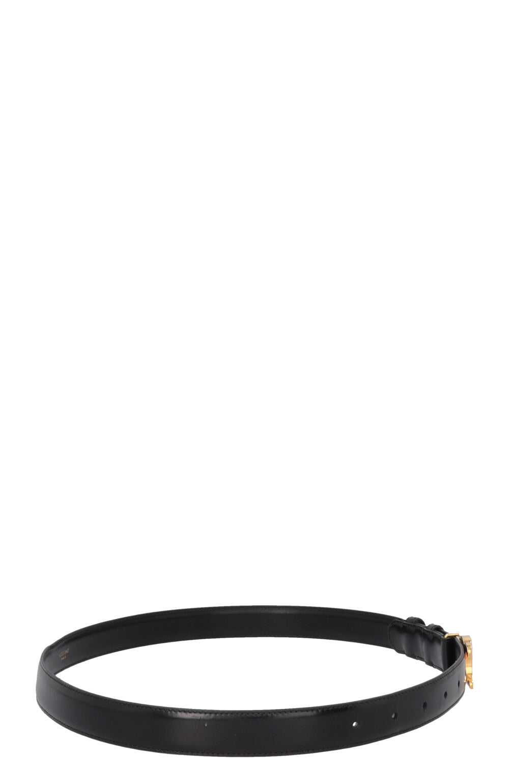 CELINE Triomphe Medium Belt Leather Black