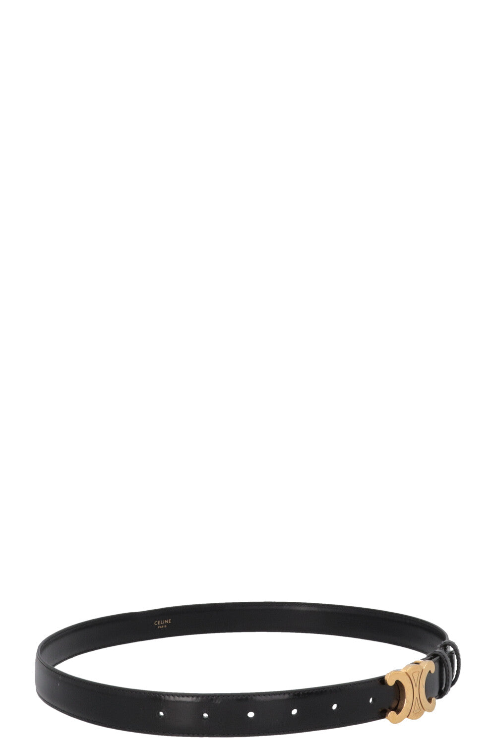 CELINE Triomphe Medium Belt Leather Black