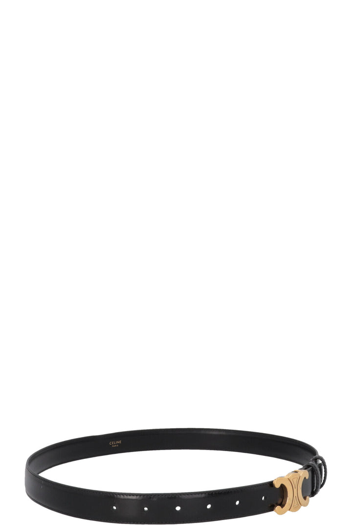 CELINE Triomphe Medium Belt Leather Black