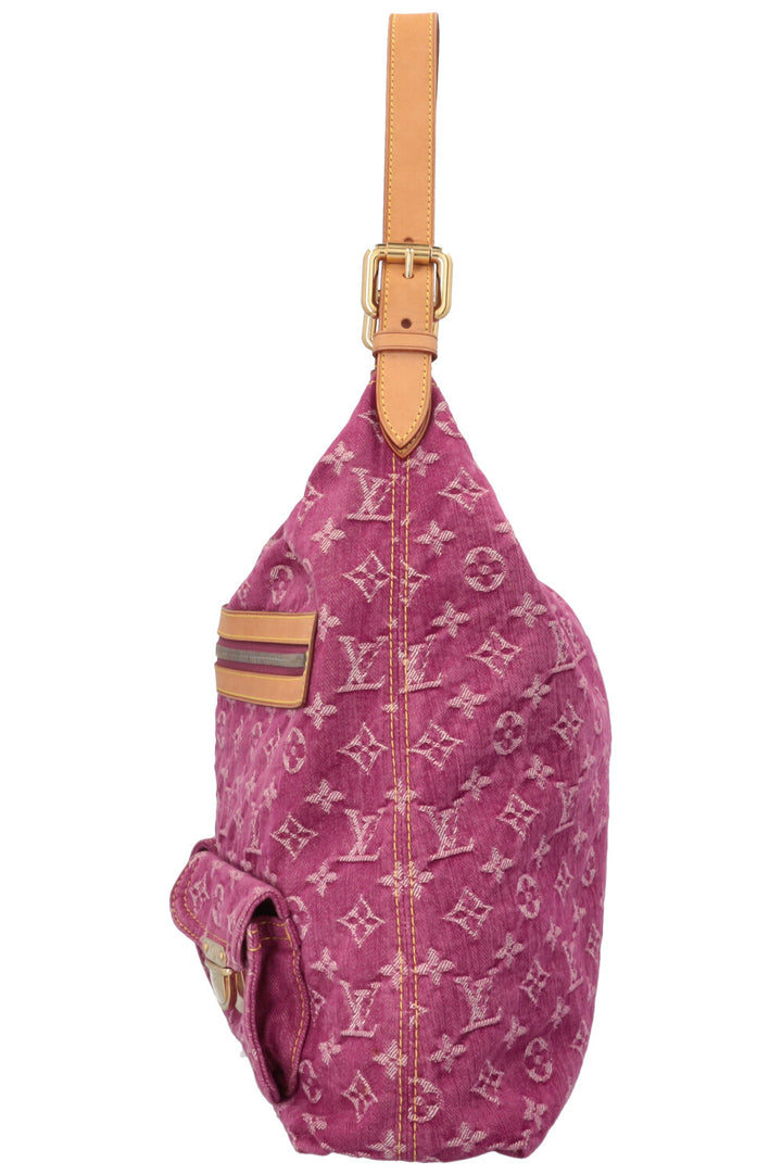 LOUIS VUITTON Baggy GM Bag Fuchsia Monogram Denim