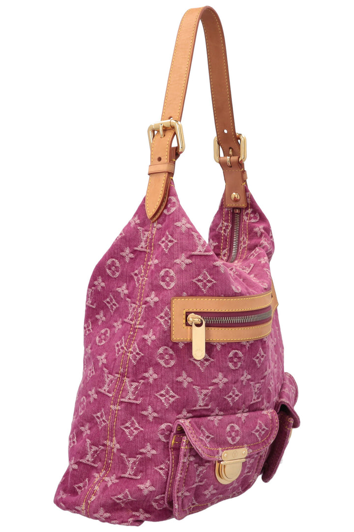 LOUIS VUITTON Baggy GM Bag Fuchsia Monogram Denim