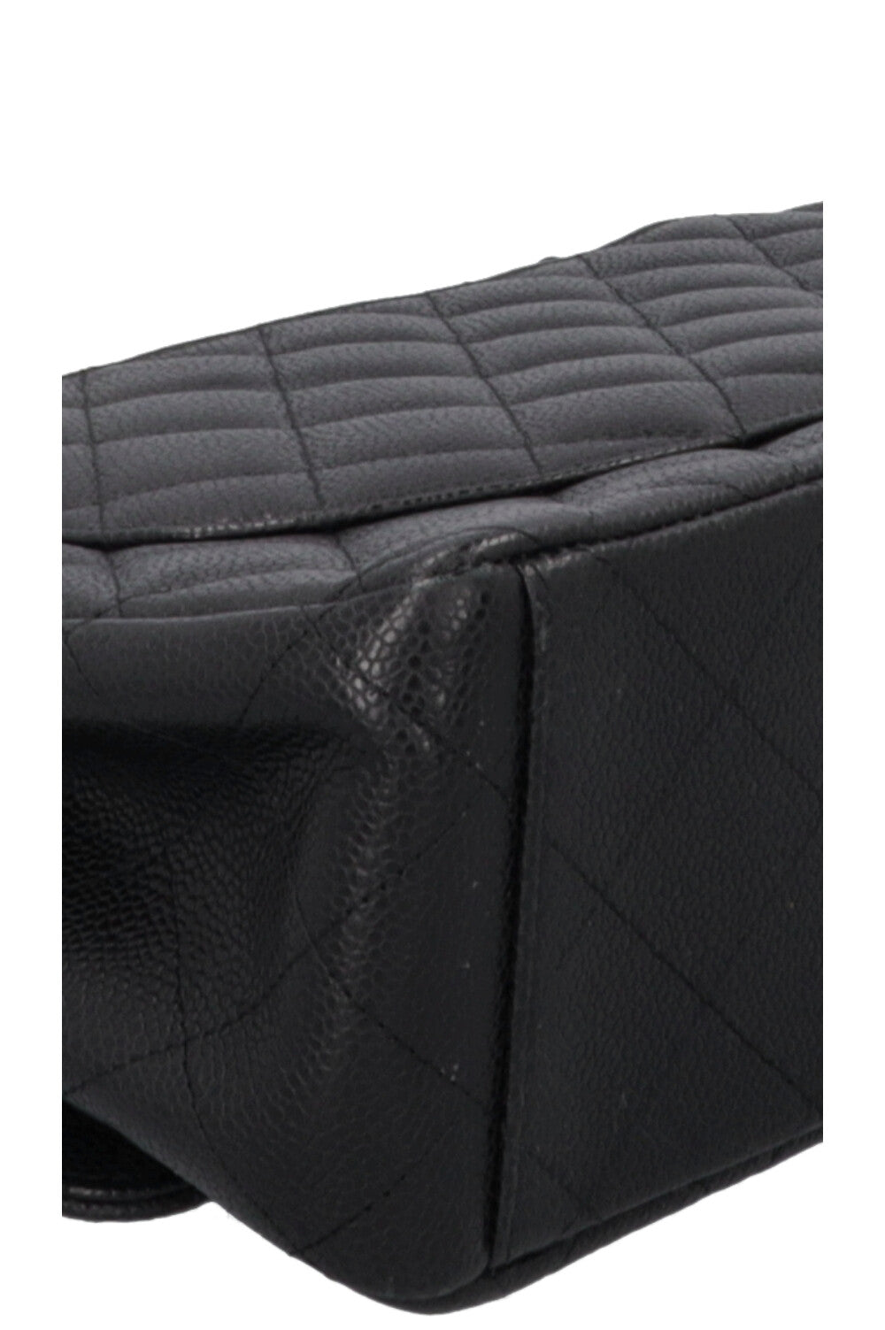 CHANEL Maxi Double Flap Bag Caviar Black