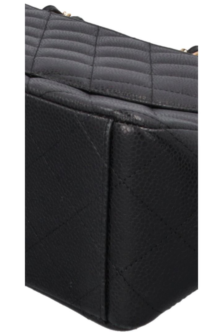 CHANEL Maxi Double Flap Bag Caviar Black
