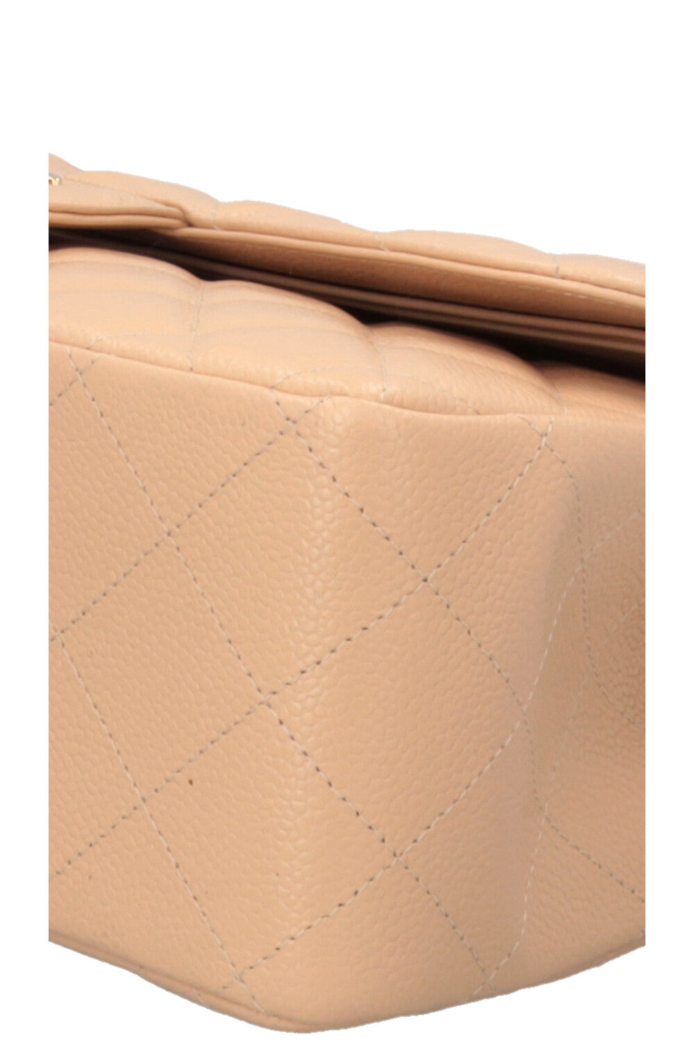 CHANEL Large Double Flap Bag Caviar Beige